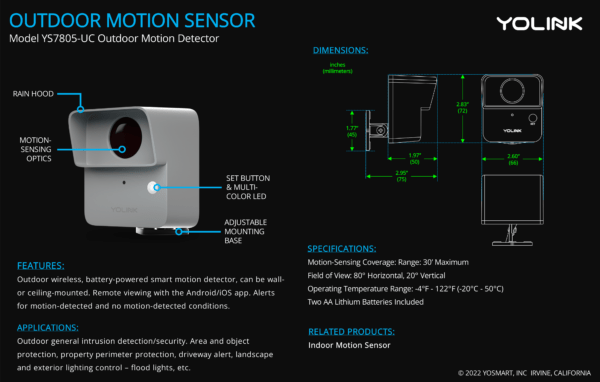 Āras/iekštelpu kustību sensors - Image 4