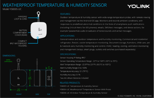 Ārtelpu temperatūras un mitruma sensors - Image 5